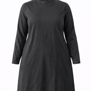 Halogen Nordstrom Black Career Shift Dress Short Sleeve Mock Neck - Size XXL